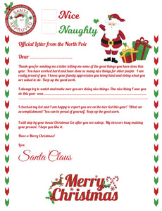 Santa Letter Kit- Family Set- Set of 3 kits